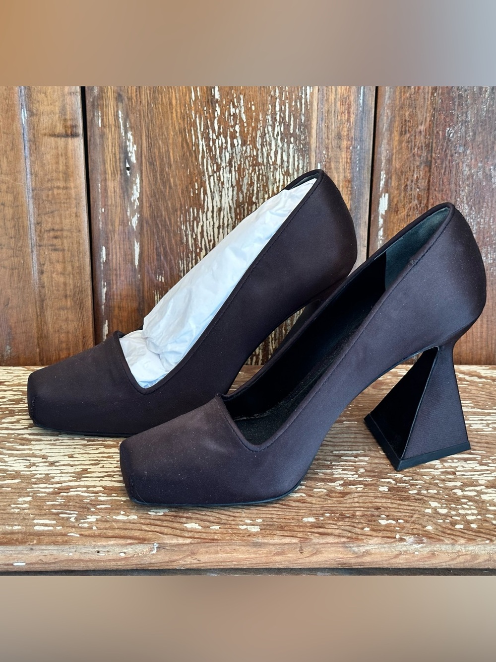 Cult Gaia Black Satin Luiza Pumps women's heels size 38.5,size 8,never worn